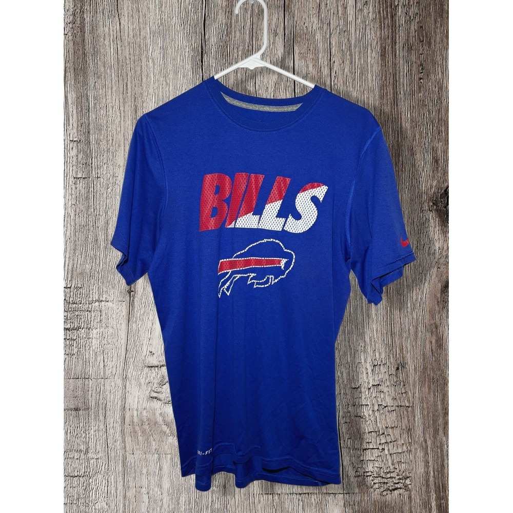 Buffalo Bills Nike Dri-Fit NFL Training T-Shirt Blue Men's Size Small Logo - Picture 1 of 4